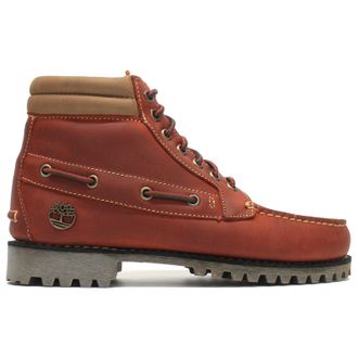 Timberland Authentic Mid Full Grain Leather Mens Ankle Boots - Medium Orange - Size:UK 10.5