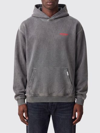 Represent Felpa con cappuccio in cotone relaxed fit con logo stampato