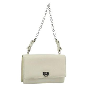 Ferragamo Pre-owned Shoulder Bag - unisex - Salvatore Ferragamo Pre-owned - Vintage Handbags - White - ONE SIZE - Pre-owned
