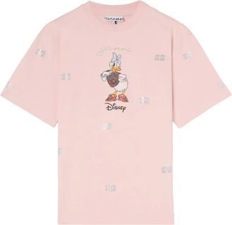 Ganni x Disney T-shirt met print - Roze