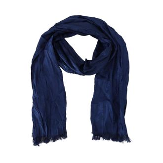 Costume National Silk Textured Scarf - female - Costume National - Silk Scarves - Blue - ONE SIZE - Accessories