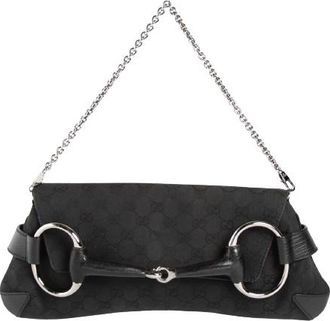 Gucci Vintage Black Horsebit Wallet on Chain