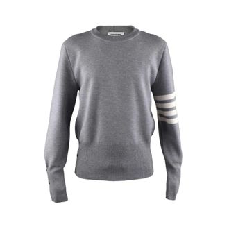 Thom Browne Heren, Truien, Grijs, Maat: XS Wol