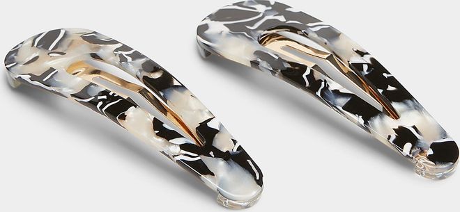 Womens Terrazzo barrettes Set of 2