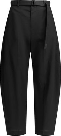 sacai Wijde broek - Dames - Broeken - Zwart - Maat: L Zijde