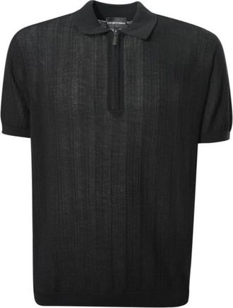 Emporio Armani Polo Trui - Heren - Polos - Zwart - M - Katoen - Tops