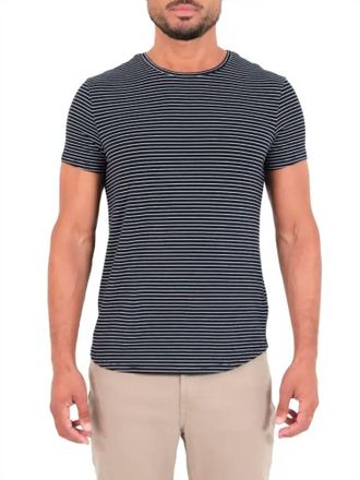 Monfrere Dann Shirt In Navy Stripe