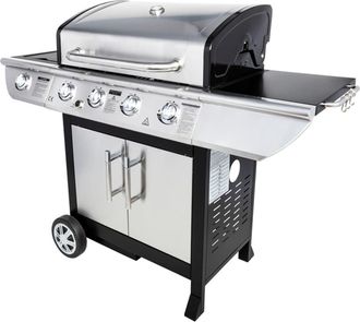 Somagic Barbacoa de gas con 4 quemadores 14kW + placa de cocci&oacute;n