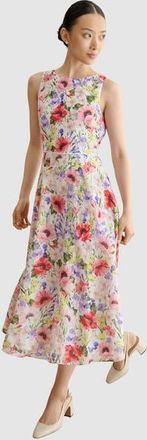 Hobbs London Carly Floral Midi Dress in Ivorymulti at Nordstrom, Size 16