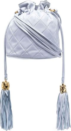 Chanel 1989 diamond-quilted bucket bag - unisex - CALFSKIN - One Size - Blue