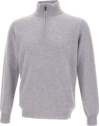 KANGRA Sweaters Grey - Heren - Coltruien - Grijs - M - Wol - Truien & Vesten