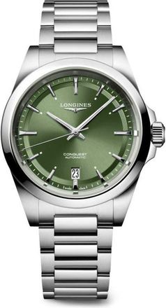 Longines Conquest Automatic Bracelet Watch, 38mm in Green at Nordstrom