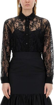 Moschino Black Regular Lace Shirt