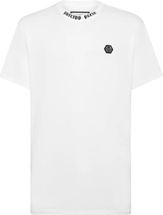 Philipp Plein T-Shirt Round Neck SS - Heren - T-shirts - Wit - 4XL - Katoen - Tops