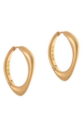 Reiss Sofia Smooth Curve Hoop Earrings in Gold Tone at Nordstrom
