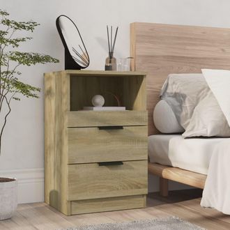 vidaXL Vidaxl - Mesita De Noche Madera Contrachapada Color Roble Sonoma