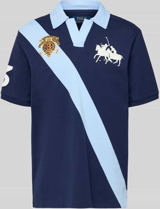 Polo Ralph Lauren Regular Fit Poloshirt aus reiner Baumwolle in Marine, Gr&ouml;&szlig;e XXL