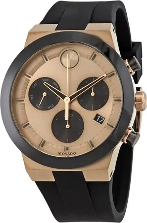 Movado Bold Fusion Chronograph Quartz Bronze Dial Mens Watch 3600711
