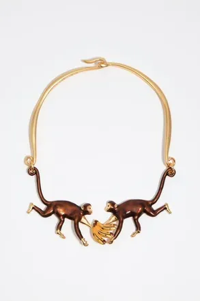 Bimba & Lola Monkeys And Bananas Necklace in Gold at Nordstrom