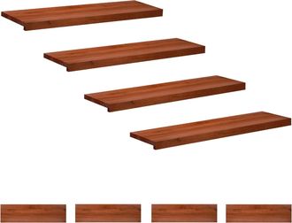vidaXL Alfombras Para Escalones 8 Uds. 100 X 25 X 2 Cm Marr&oacute;n Vidaxl