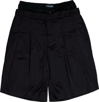 Marine Serre Shorts con vita elasticizzata - Nero