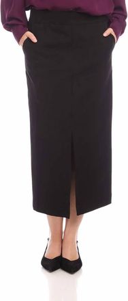 Karen Kane Lizabeth Front Slit Skirt In Black