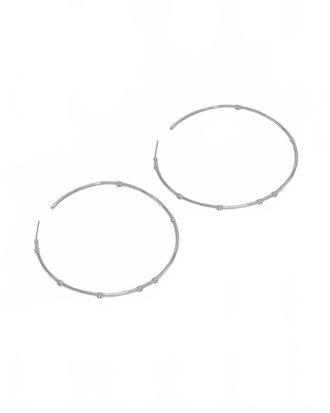 Melinda Maria Womens Big Ass Hoops 2 Earrings In Silver