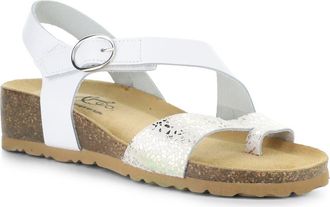 Bos. & Co. Luissa Slingback Platform Wedge Sandal in White at Nordstrom, Size 10-10.5Us