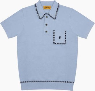 Gabicci Vintage 1973 Mens Gabicci Vintage Alexander Polo Shirt Surf Blue - Size: 40