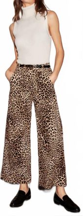 Fifteen Twenty Rylee Cropped Cord Pants In Leopard