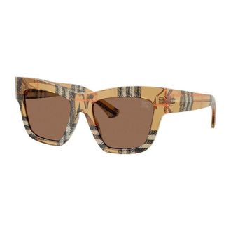 Burberry Check-Print Acetate Sunglasses - Beige