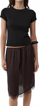St.Agni Fine Lace Skirt In Bark