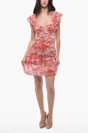 Stella McCartney Vestito in Organza di Seta e Cotone a Fantasia Stella McCartney