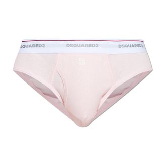 Dsquared2 Bottoms, male, Pink, Size: 2XL Ribbed briefs