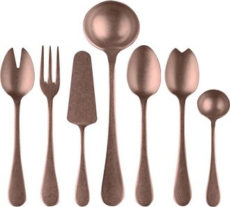 Mepra Pewter 7-Piece Place Serving Set in Rose Gold at Nordstrom