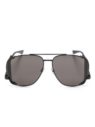 Saint Laurent Eyewear Leon pilot-frame sunglasses - Black