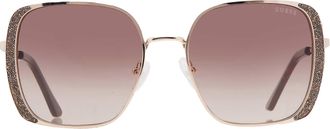 Guess Brown Gradient Square Ladies Sunglasses GF6175 28F 56
