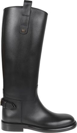 Burberry Cavalier leren hoge laarzen - Dames - Hoge Laarzen - Zwart - 37 EU - Leer - Schoenen