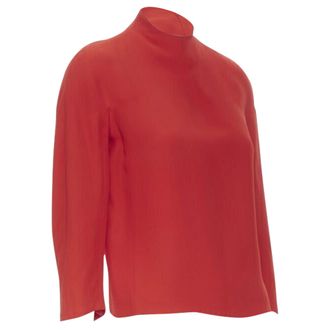 Ralph Lauren crepe mock neck top