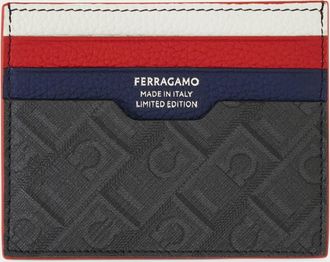 Ferragamo Men Ferragamo Monogram credit card holder - Citymatch Capsule Blue
