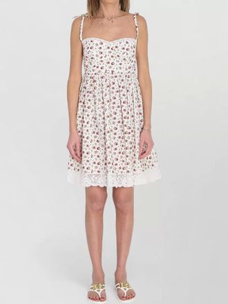Dolce & Gabbana printed cotton poplin knee-length dress