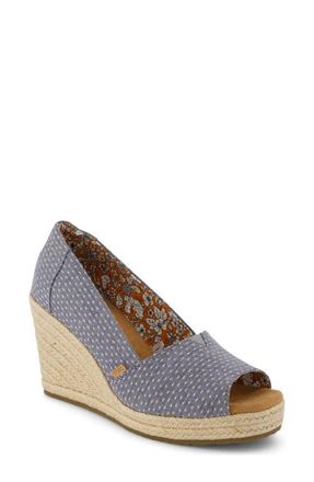 Toms Essential Wedge Pump in Light/Pastel Blue at Nordstrom, Size 5.5