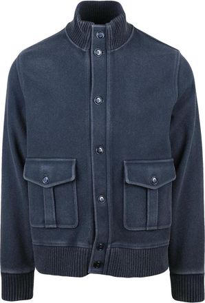 Circolo 1901 Giubbotto in Panno - Heren - Zomerjassen - Blauw - S - Wol - Jassen
