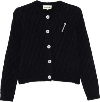 Shushu/Tong Cable-knit Logo-patch Cardigan