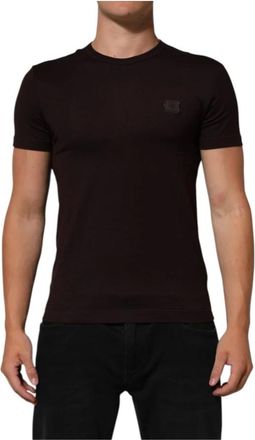 Dolce & Gabbana Heren, Tops, Bruin, Maat: XS Katoen