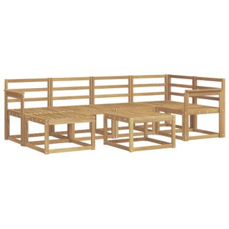 vidaXL Conjunto De Sof&aacute;s De Exterior 7 Pcs Blanco Vidaxl
