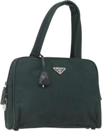 Prada Pre-owned Nylon Handtas - Dames - Vintage Handtas - Groen - ONE Size - Nylon - Vintage