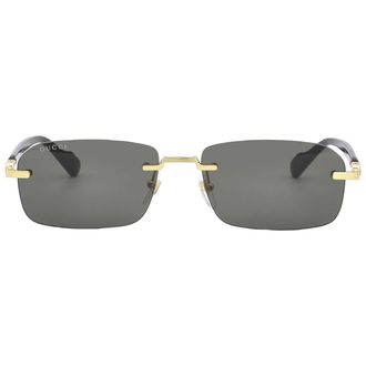 Gucci Grey Rectangular Mens Sunglasses GG1221S 001 56