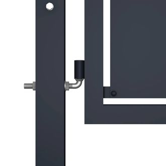 Berkfield Home Sturdy Garden Gate Steel 100x100 cm Anthracite in Dark Grey