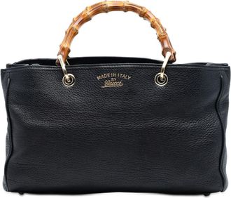 Gucci Pre-owned Gucci Medium Calfskin Bamboo Shopper Satchel Ladies 323660 520981